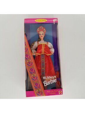 Vintage 90s Mattel Barbie Russian 2nd Edition 1996 Dolls of the World